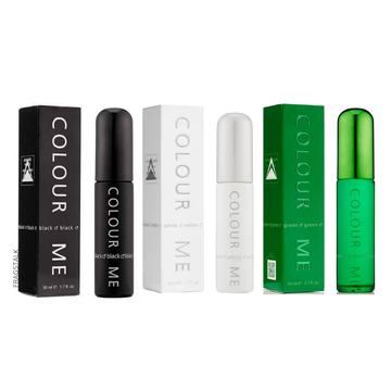 Colour Me Trio 50mlx3 EDP Combo – White, Green & Black